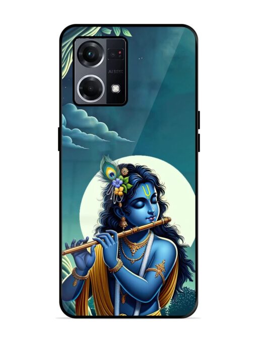 Krishna's Divine Flute Glossy Metal Phone Cover for Oppo F21S Pro (4G) Zapvi