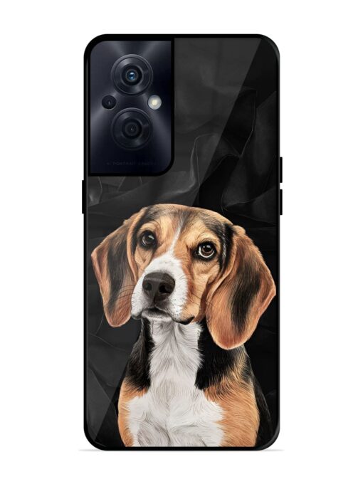 Beagle Portrait Glossy Metal Phone Cover for Oppo F21S Pro (5G)