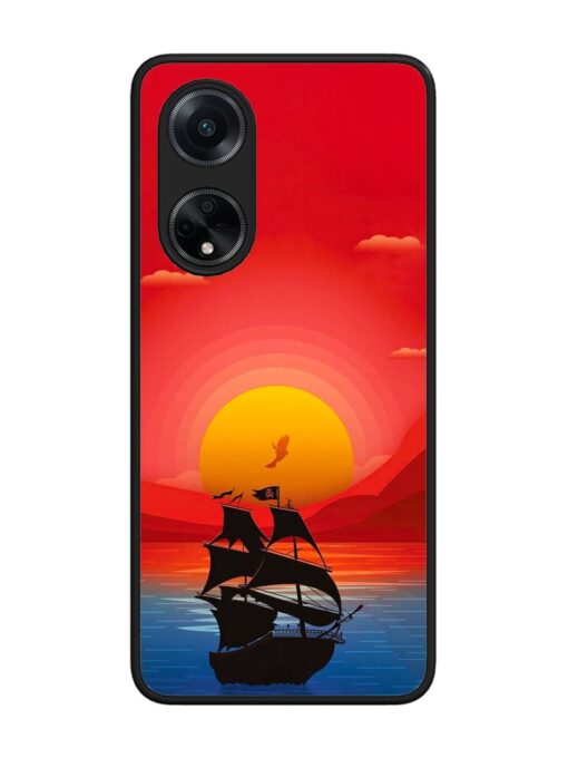 Sunset Sail Glossy Metal Phone Cover for Oppo F23 (5G) Zapvi