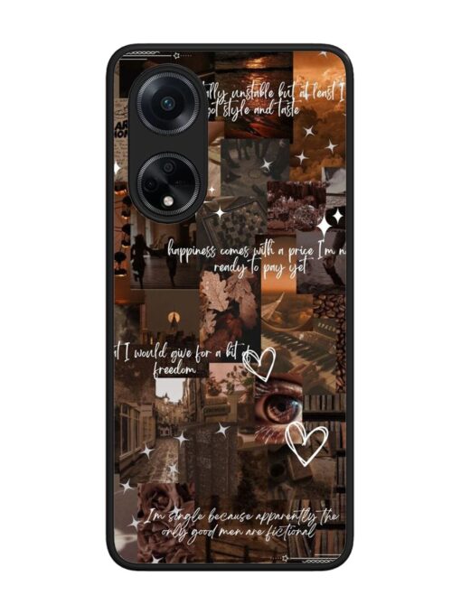 Melancholy Aesthetic Glossy Metal Phone Cover for Oppo F23 (5G) Zapvi