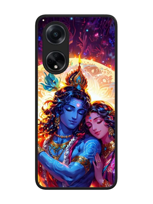 Radha Krishna Art Glossy Metal Phone Cover for Oppo F23 (5G) Zapvi