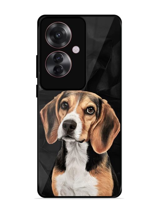 Beagle Portrait Glossy Metal Phone Cover for Oppo F25 Pro (5G) Zapvi