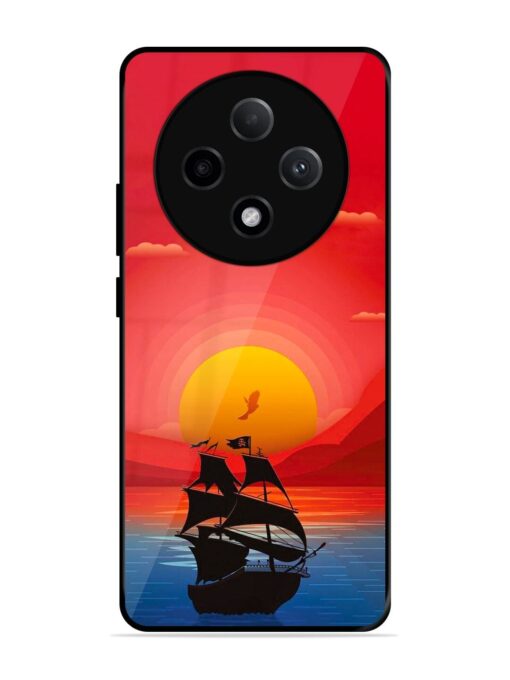 Sunset Sail Glossy Metal Phone Cover for Oppo F27 Pro Plus (5G) Zapvi