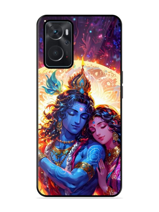 Radha Krishna Art Glossy Metal Phone Cover for Oppo K10 (4G) Zapvi