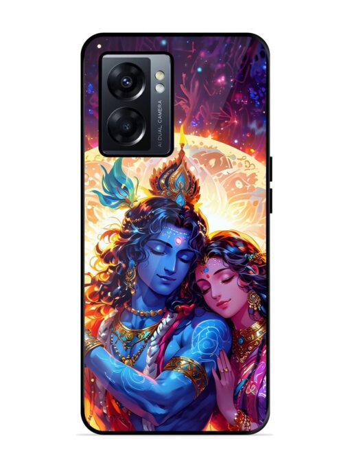 Radha Krishna Art Glossy Metal Phone Cover for Oppo K10 (5G)