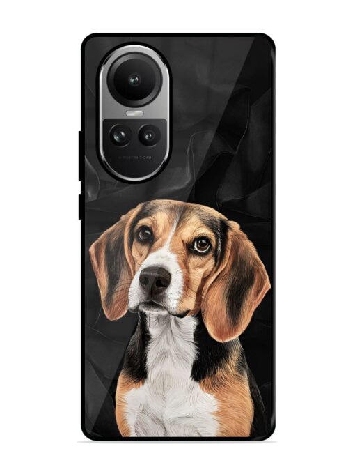 Beagle Portrait Glossy Metal Phone Cover for Oppo Reno 10 (5G) Zapvi