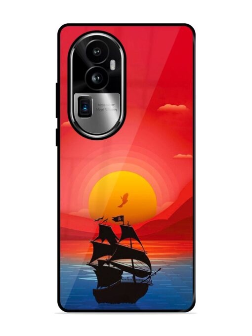 Sunset Sail Glossy Metal Phone Cover for Oppo Reno 10 Pro Plus (5G) Zapvi