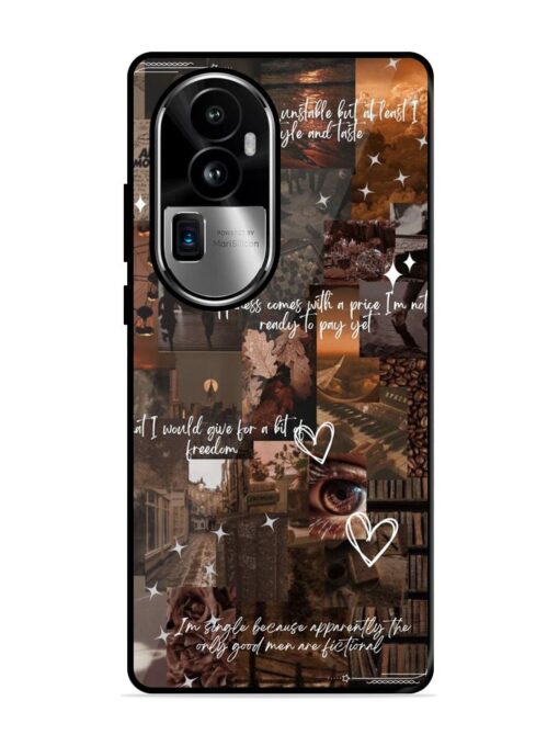 Melancholy Aesthetic Glossy Metal Phone Cover for Oppo Reno 10 Pro Plus (5G) Zapvi