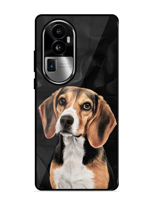 Beagle Portrait Glossy Metal Phone Cover for Oppo Reno 10 Pro Plus (5G) Zapvi