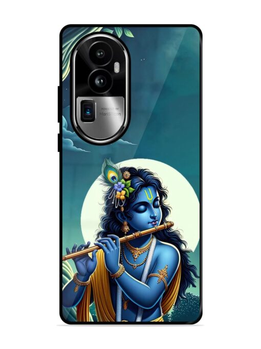 Krishna's Divine Flute Glossy Metal Phone Cover for Oppo Reno 10 Pro Plus (5G) Zapvi