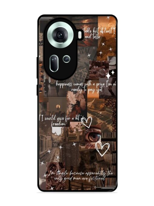 Melancholy Aesthetic Glossy Metal Phone Cover for Oppo Reno 11 (5G) Zapvi