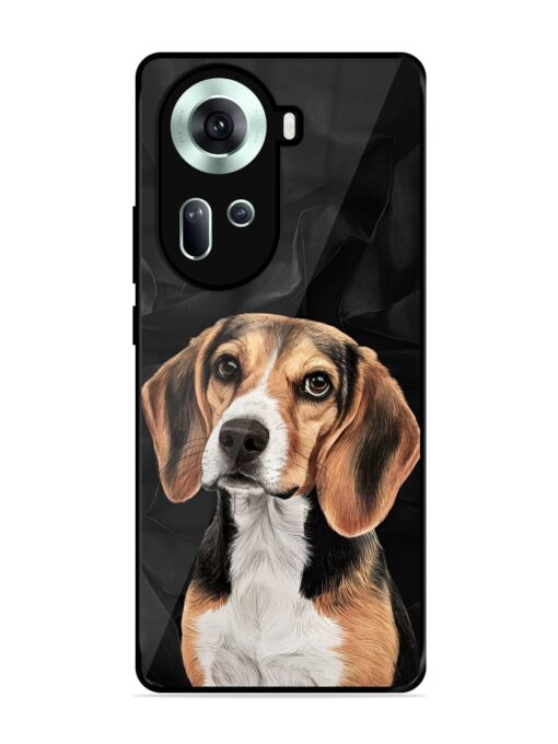 Beagle Portrait Glossy Metal Phone Cover for Oppo Reno 11 (5G) Zapvi