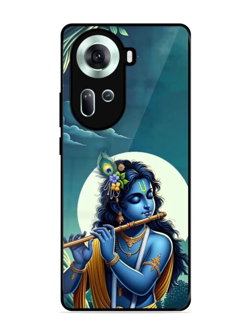 Krishna's Divine Flute Glossy Metal Phone Cover for Oppo Reno 11 (5G)