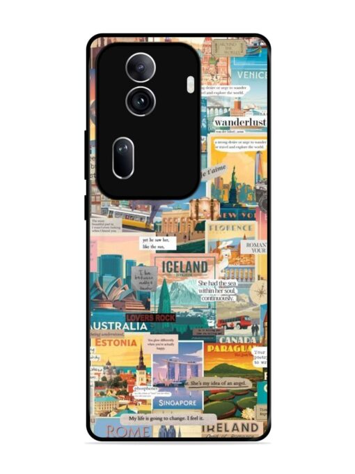 Travel Inspiration Collage Glossy Metal Phone Cover for Oppo Reno 11 Pro (5G)