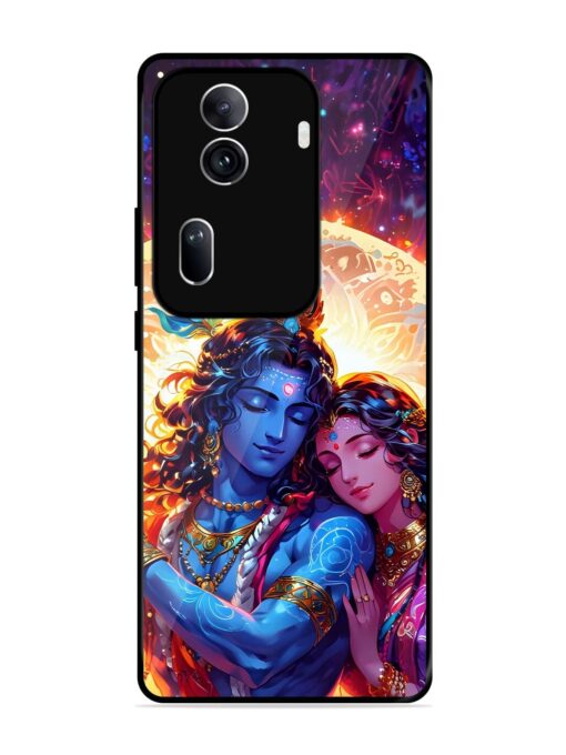 Radha Krishna Art Glossy Metal Phone Cover for Oppo Reno 11 Pro (5G) Zapvi