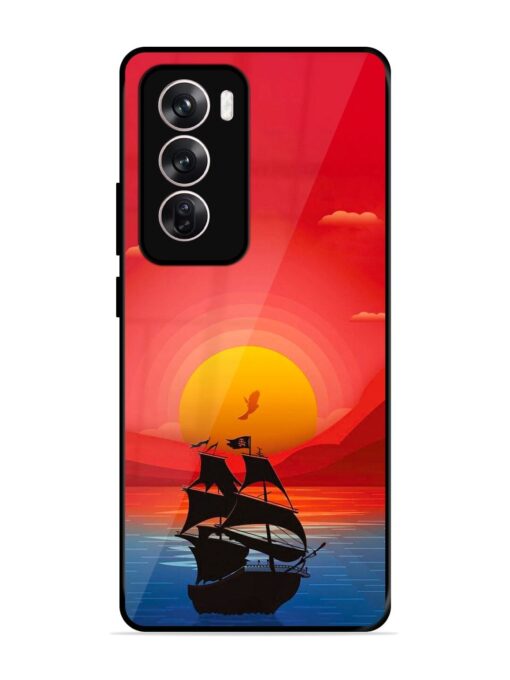 Sunset Sail Glossy Metal Phone Cover for Oppo Reno 12 Pro (5G) Zapvi