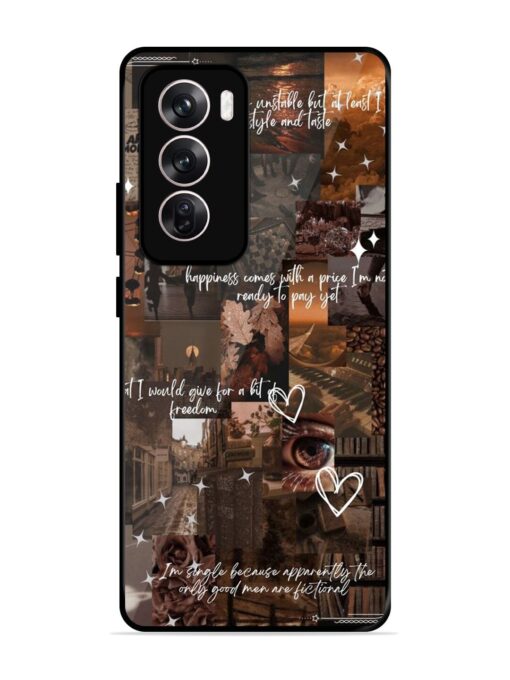 Melancholy Aesthetic Glossy Metal Phone Cover for Oppo Reno 12 Pro (5G) Zapvi