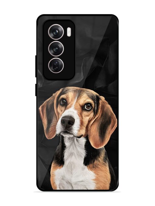 Beagle Portrait Glossy Metal Phone Cover for Oppo Reno 12 Pro (5G) Zapvi