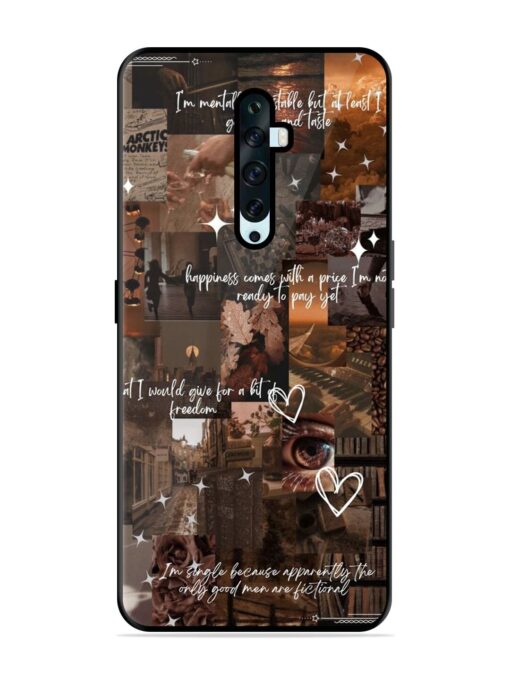 Melancholy Aesthetic Glossy Metal Phone Cover for Oppo Reno 2F Zapvi