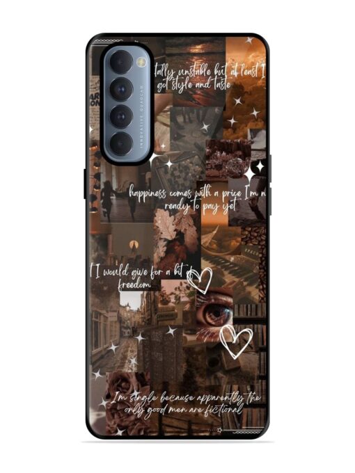 Melancholy Aesthetic Glossy Metal Phone Cover for Oppo Reno 4 Pro