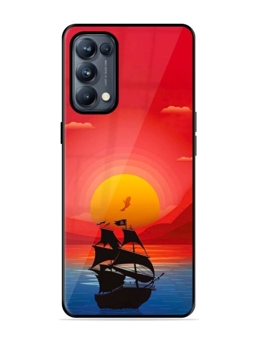 Sunset Sail Glossy Metal Phone Cover for Oppo Reno 5 Pro (5G) Zapvi