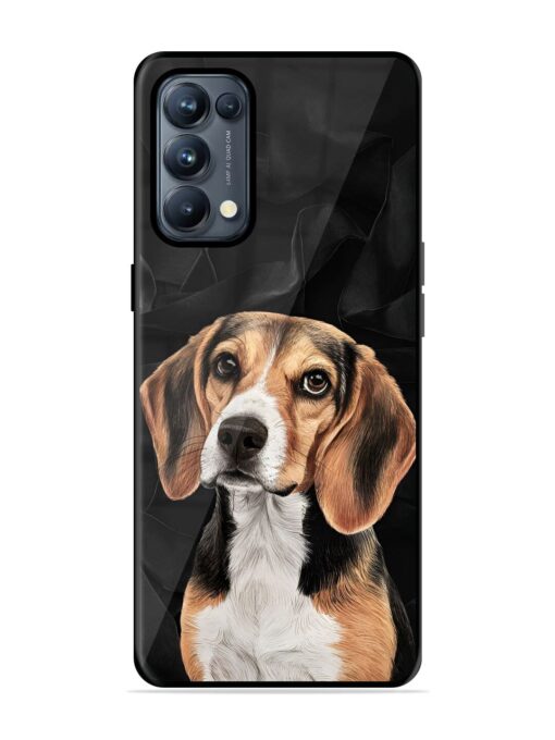 Beagle Portrait Glossy Metal Phone Cover for Oppo Reno 5 Pro (5G)