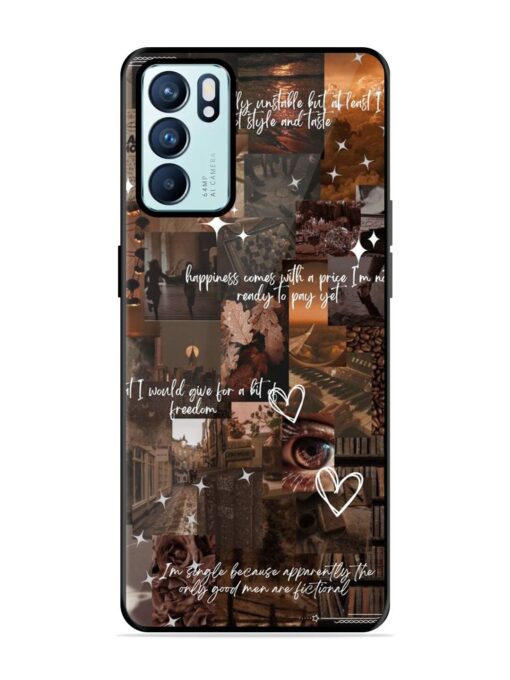 Melancholy Aesthetic Glossy Metal Phone Cover for Oppo Reno 6 (5G) Zapvi