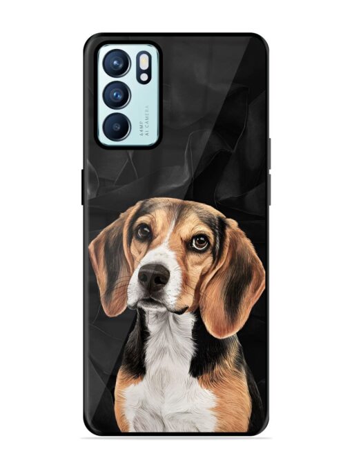 Beagle Portrait Glossy Metal Phone Cover for Oppo Reno 6 (5G) Zapvi