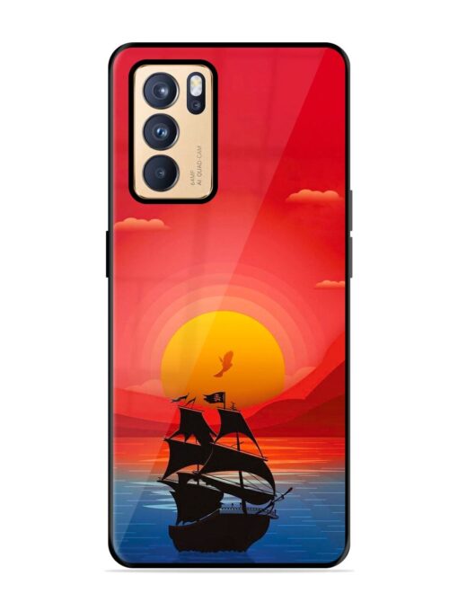 Sunset Sail Glossy Metal Phone Cover for Oppo Reno 6 Pro (5G)