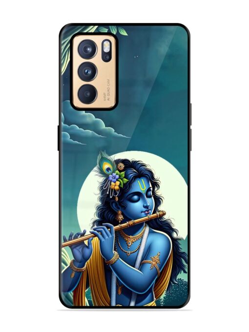 Krishna's Divine Flute Glossy Metal Phone Cover for Oppo Reno 6 Pro (5G) Zapvi