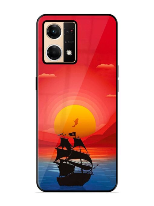 Sunset Sail Glossy Metal Phone Cover for Oppo Reno 7 (4G)