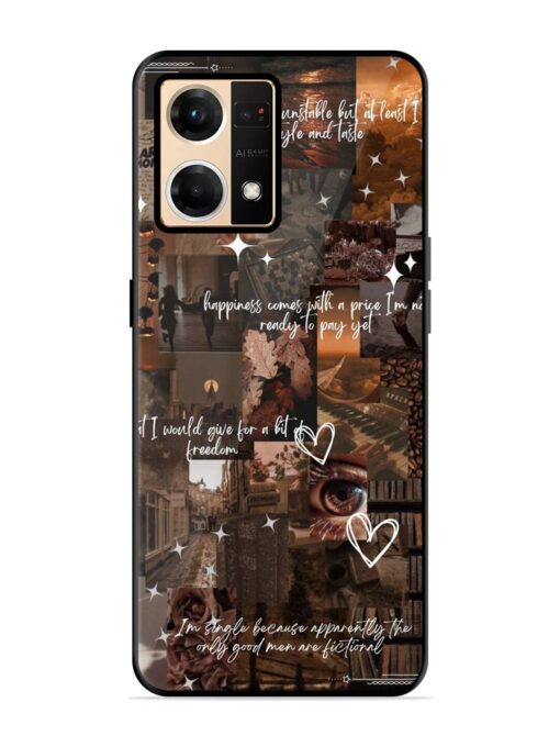 Melancholy Aesthetic Glossy Metal Phone Cover for Oppo Reno 7 (4G) Zapvi