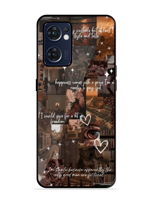 Melancholy Aesthetic Glossy Metal Phone Cover for Oppo Reno 7 (5G) Zapvi