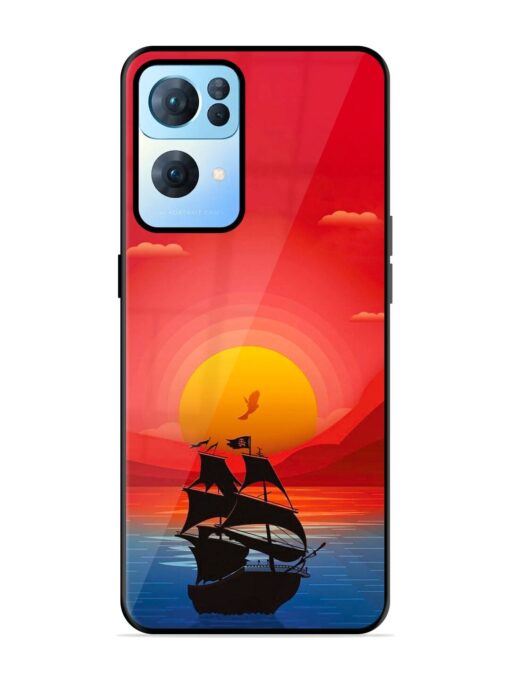 Sunset Sail Glossy Metal Phone Cover for Oppo Reno 7 Pro (5G) Zapvi