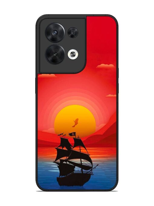 Sunset Sail Glossy Metal Phone Cover for Oppo Reno 8 (5G)