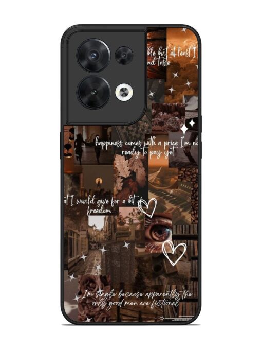 Melancholy Aesthetic Glossy Metal Phone Cover for Oppo Reno 8 (5G)