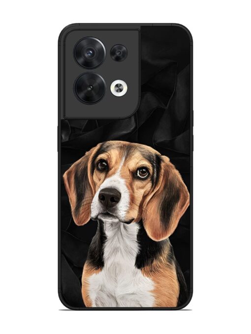 Beagle Portrait Glossy Metal Phone Cover for Oppo Reno 8 (5G) Zapvi