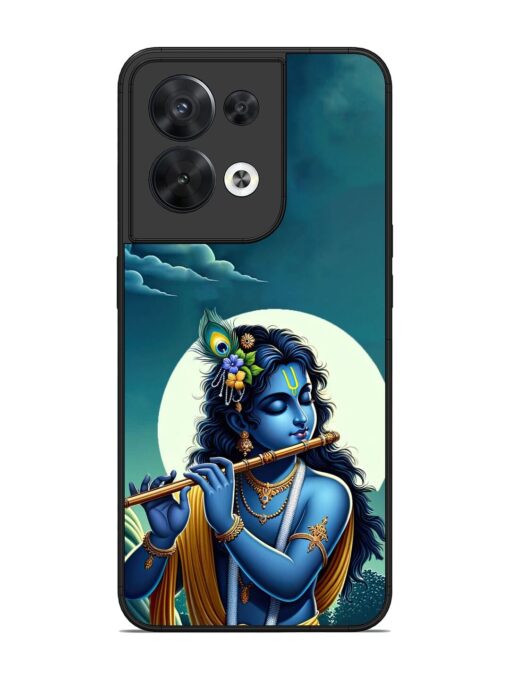 Krishna's Divine Flute Glossy Metal Phone Cover for Oppo Reno 8 (5G) Zapvi