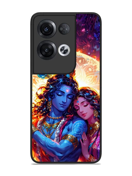 Radha Krishna Art Glossy Metal Phone Cover for Oppo Reno 8 Pro (5G)