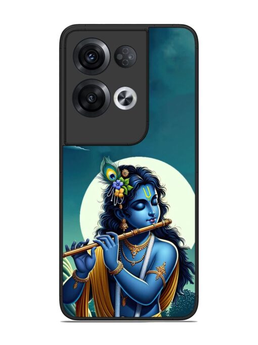 Krishna's Divine Flute Glossy Metal Phone Cover for Oppo Reno 8 Pro (5G) Zapvi