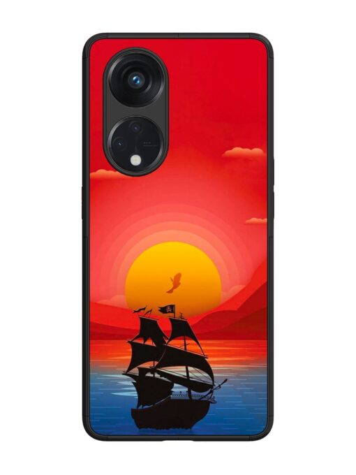 Sunset Sail Glossy Metal Phone Cover for Oppo Reno 8T (5G)