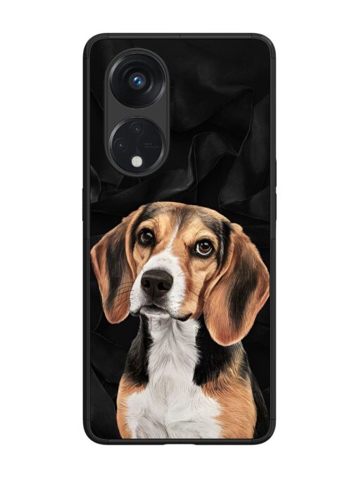 Beagle Portrait Glossy Metal Phone Cover for Oppo Reno 8T (5G) Zapvi