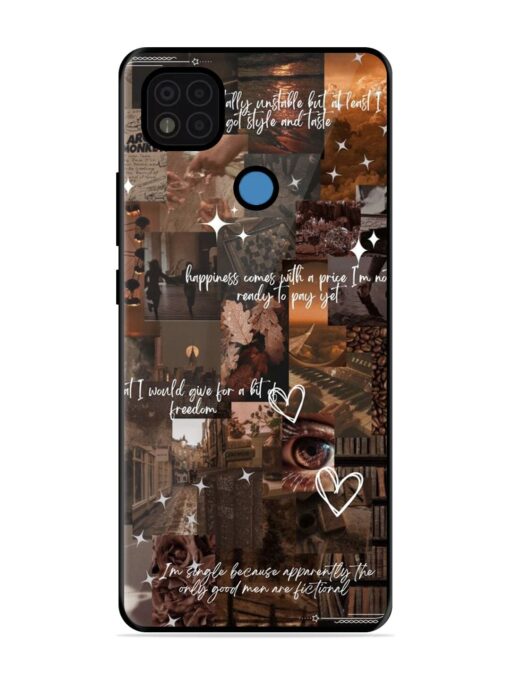 Melancholy Aesthetic Glossy Metal Phone Cover for Poco C31 Zapvi