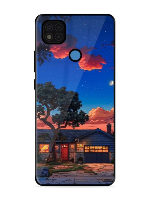 Serene Suburban Twilight Glossy Metal Phone Cover for Poco C31 Zapvi