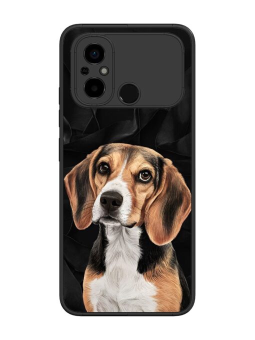 Beagle Portrait Glossy Metal Phone Cover for Poco C55 Zapvi