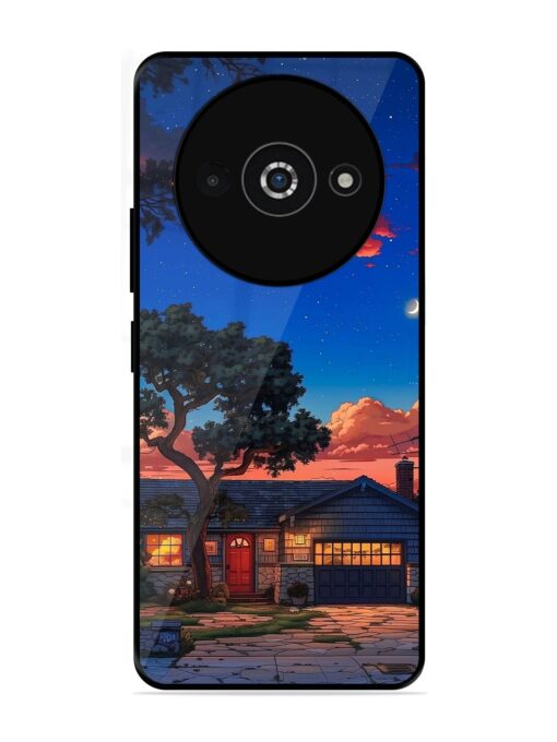 Serene Suburban Twilight Glossy Metal Phone Cover for Poco C61