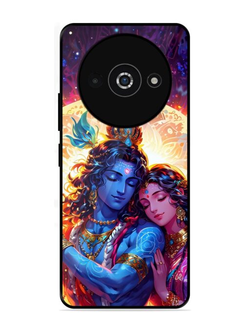 Radha Krishna Art Glossy Metal Phone Cover for Poco C61