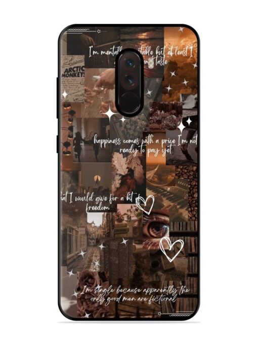 Melancholy Aesthetic Glossy Metal Phone Cover for Poco F1