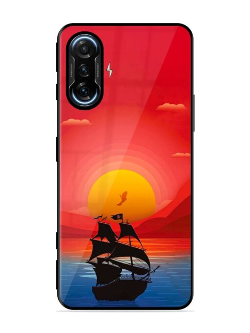 Sunset Sail Glossy Metal Phone Cover for Poco F3 Gt (5G)