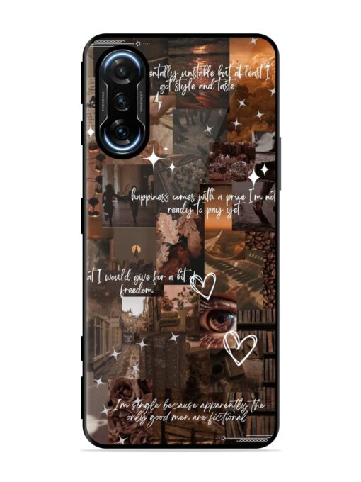 Melancholy Aesthetic Glossy Metal Phone Cover for Poco F3 Gt (5G) Zapvi